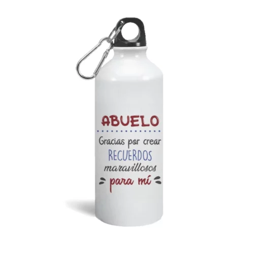 Botella aluminio abuelo gracias por crear recuerdos maravillosos para mí