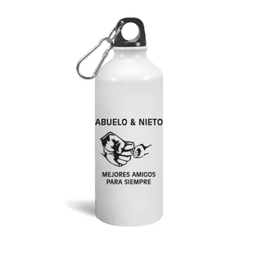 Botella aluminio abuelos & nietos mejores amigos para siempre