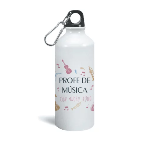 Botella Aluminio - Profe de música con mucho ritmo