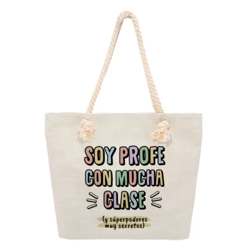 Bolsa Playa - Soy profe con mucha clase