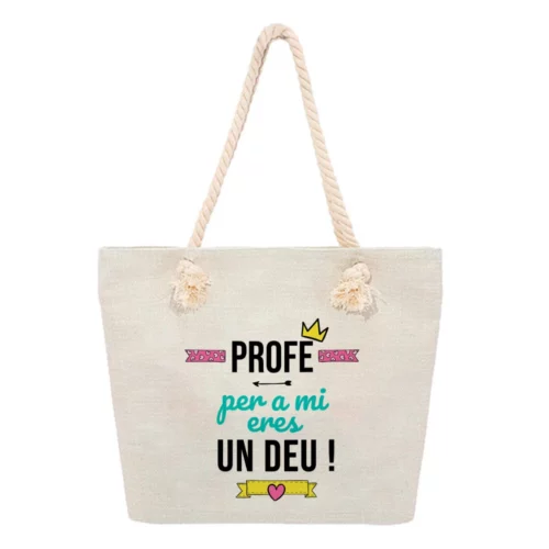 Bolsa Playa - Profe per a mi eres un deu