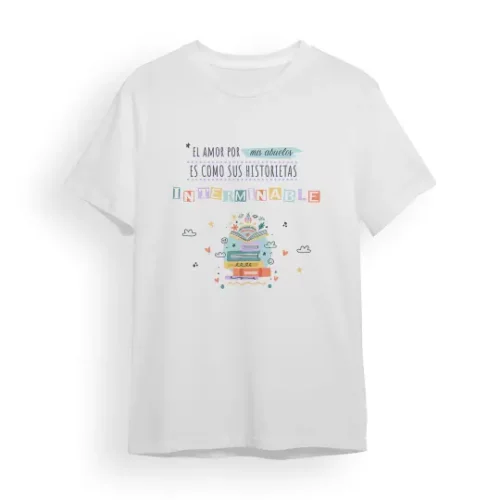 Camiseta Abuelo el amor por mis abuelos es como sus historietas interminables