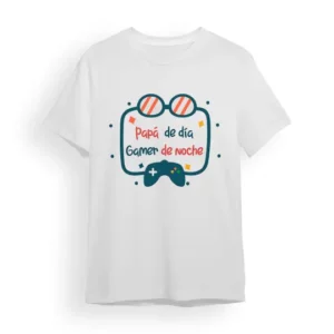 Camiseta Padre papá de día gamer de noche