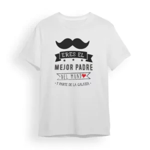 Camiseta Padre eres el mejor padre del mundo y parte de la galaxia