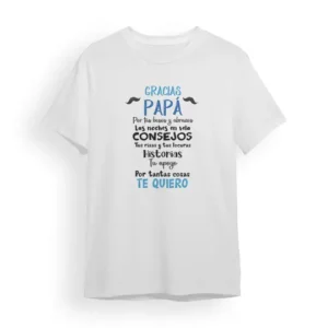 Camiseta Padre gracias papá por tantas cosas te quiero