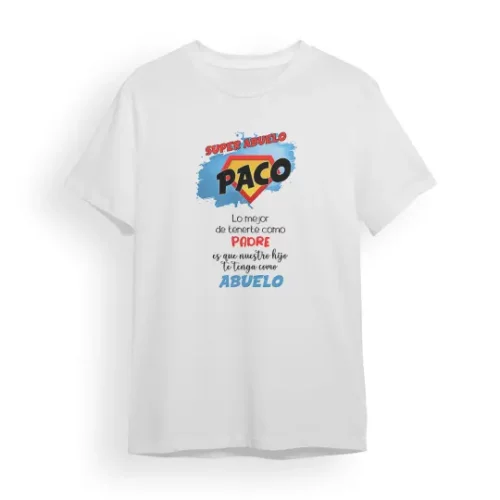 Camiseta Padre super abuelo lo mejor de tenerte como padre es que nuestro hijo te tenga como abuelo