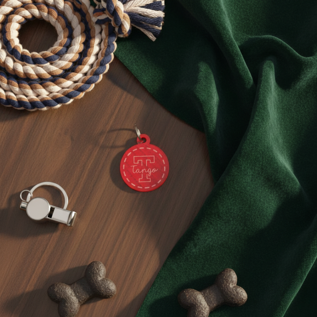 Chapa para perro redonda metacrilato