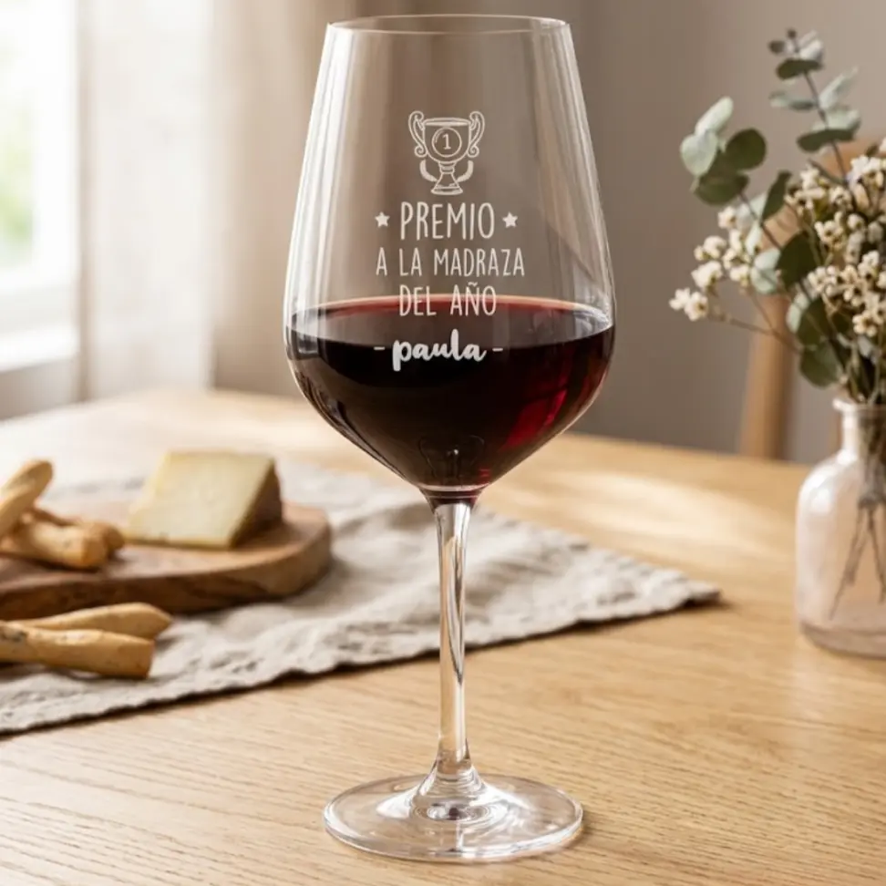 Copa de vino personalizada