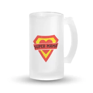 Jarra Cerveza - Super mamá negro