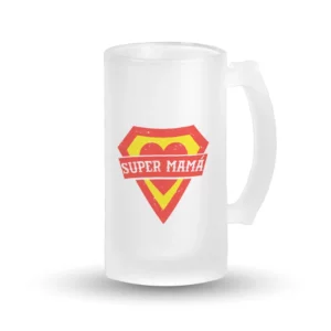 Jarra Cerveza - Super mamá blanco