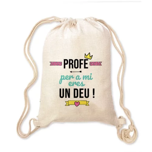 Mochila Lino - Profe per a mi eres un deu