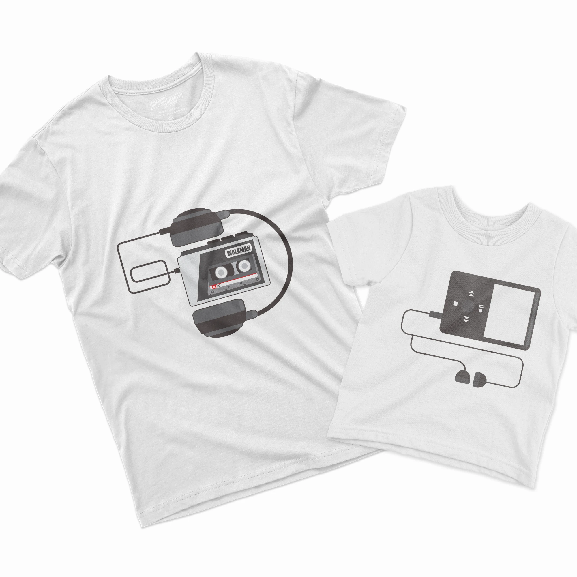 Camisetas Padre e Hijo reproductor de música