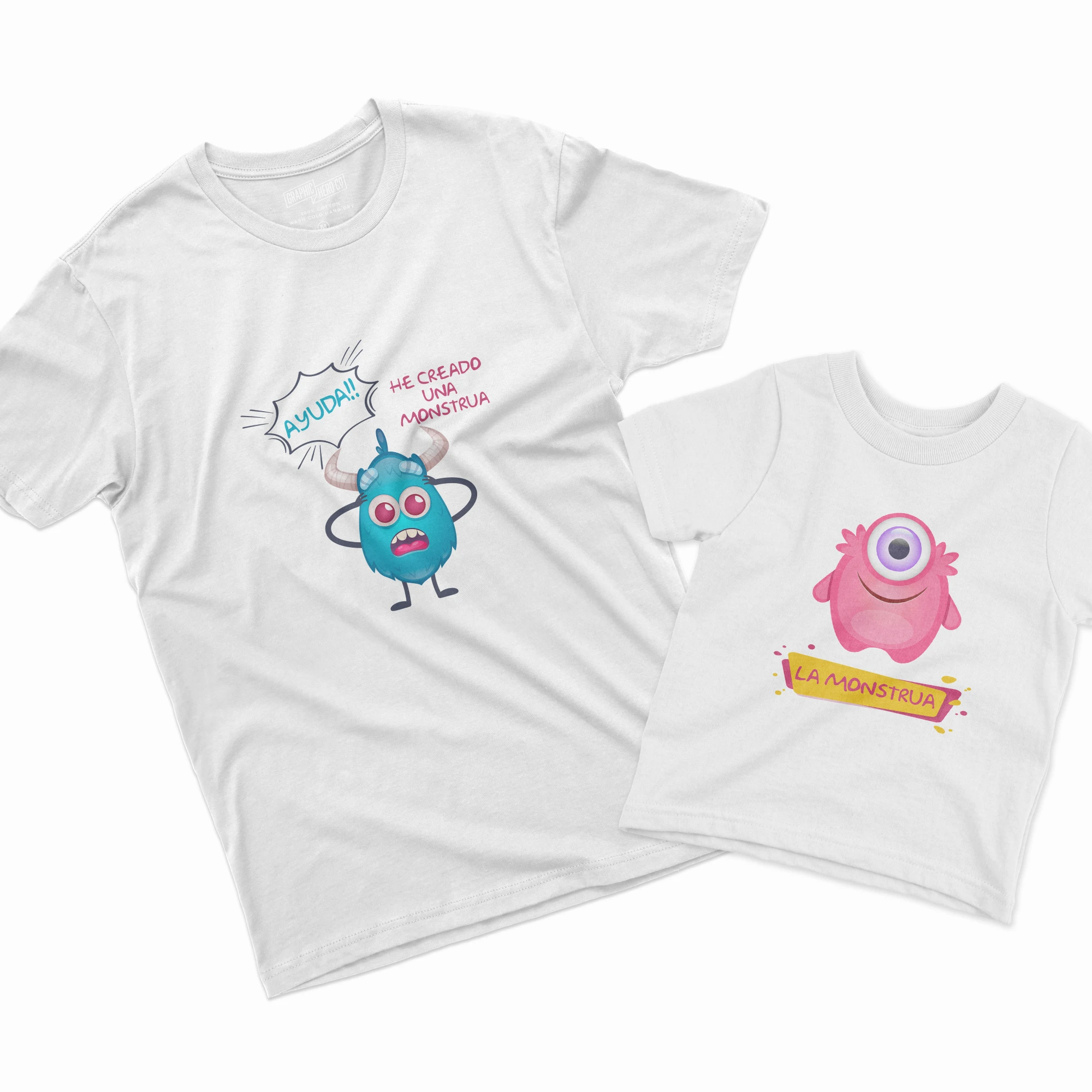 Camisetas Padre e Hija he creado un monstrua