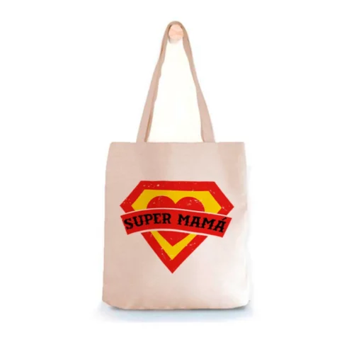 Tote Bag Super Mamá Negro