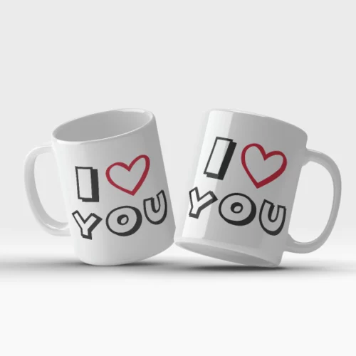 Taza Enamorados I love you