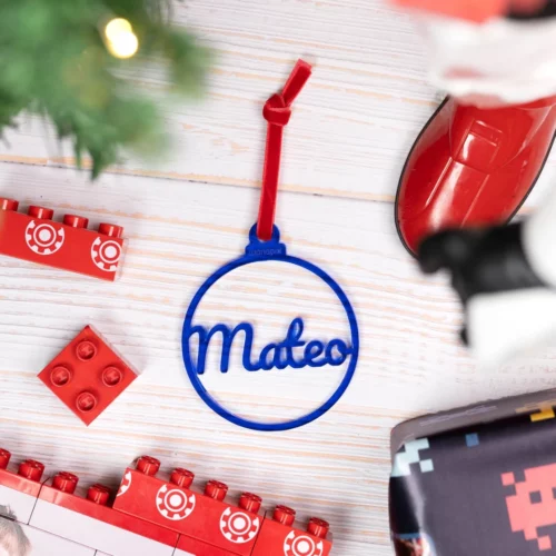 Bola de navidad de metacrilato con nombre personalizado