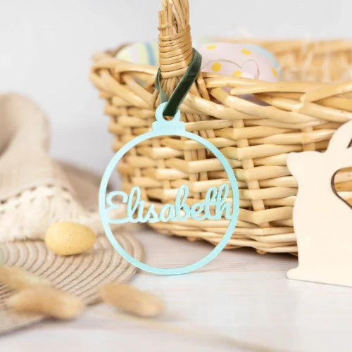 Bola de navidad de metacrilato con nombre personalizado