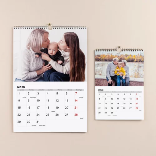 Calendario de pared personalizado espiral