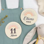 Cumple mes de madera personalizado