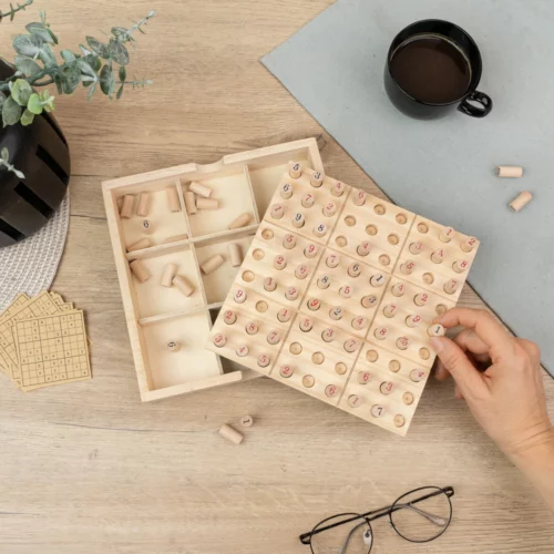 Juego sudoku personalizado de madera