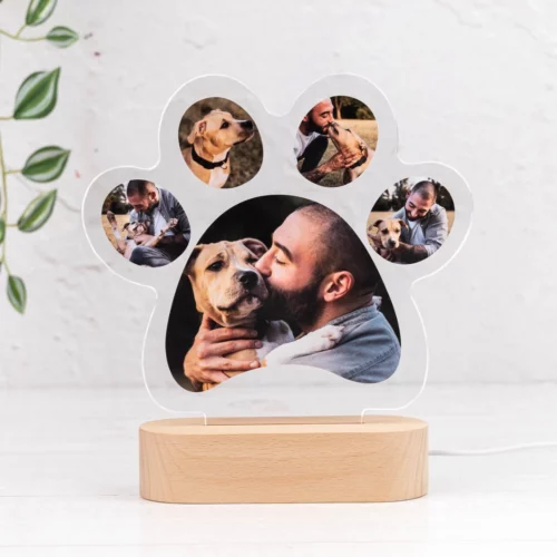 Lámparas personalizadas con base de madera