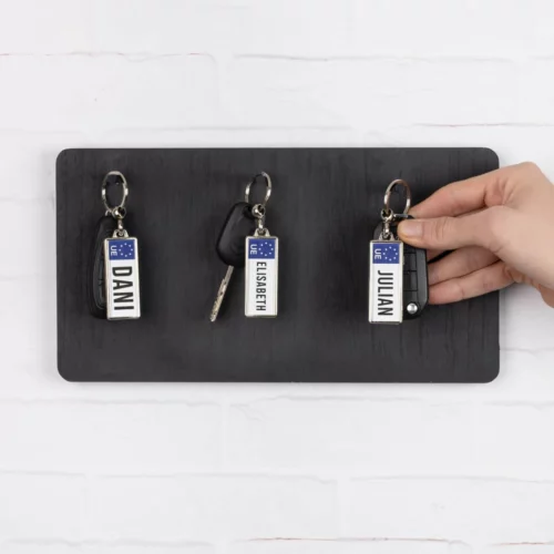 Llavero metálico alargado personalizado