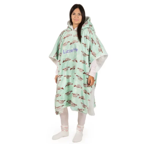 Manta poncho personalizada