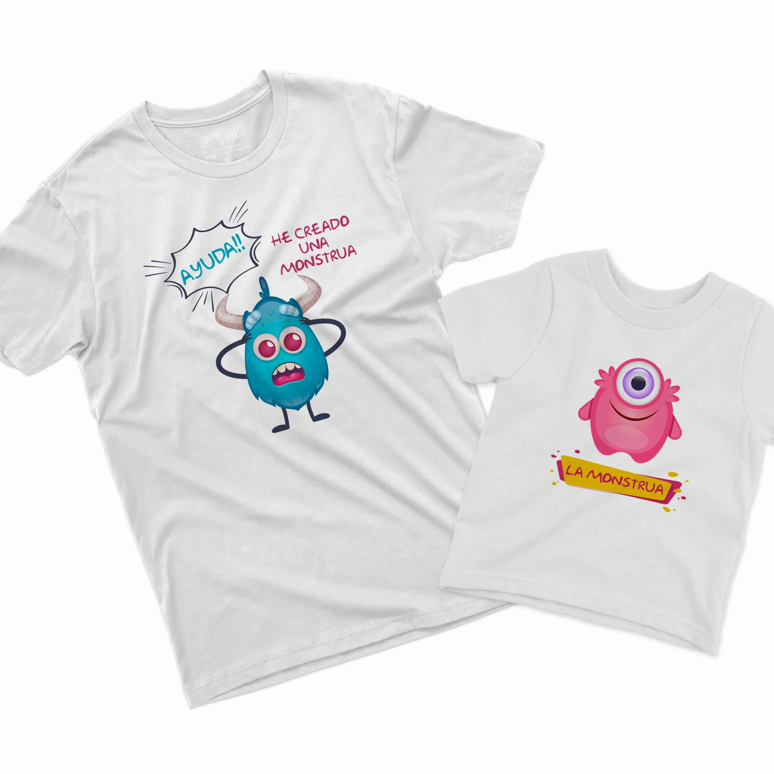Camisetas Padre e Hija he creado una monstrua