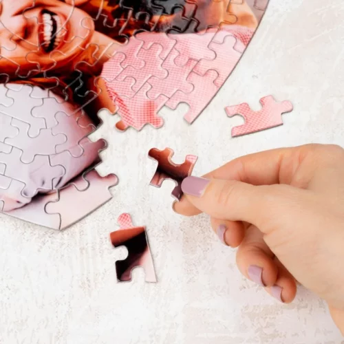 Puzzle personalizado con forma de corazón