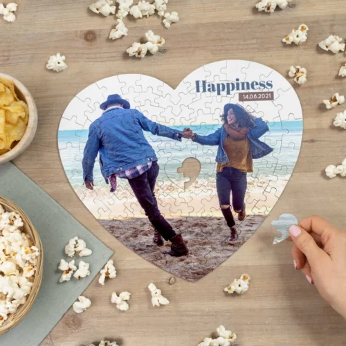 Puzzle personalizado con forma de corazón