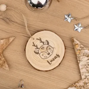 Rodaja madera personalizada para colgar