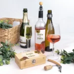 Set de accesorios para vino con estuche personalizado