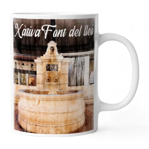 Taza Acuarela Xàtiva Font del Lleó