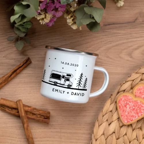 Taza esmaltada personalizada