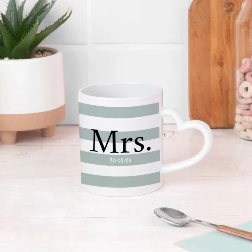 Taza personalizada con asa de corazón