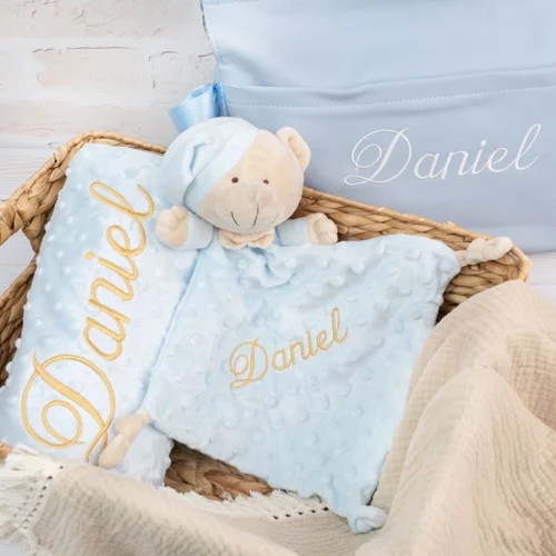Doudou personalizado con nombre para bebé