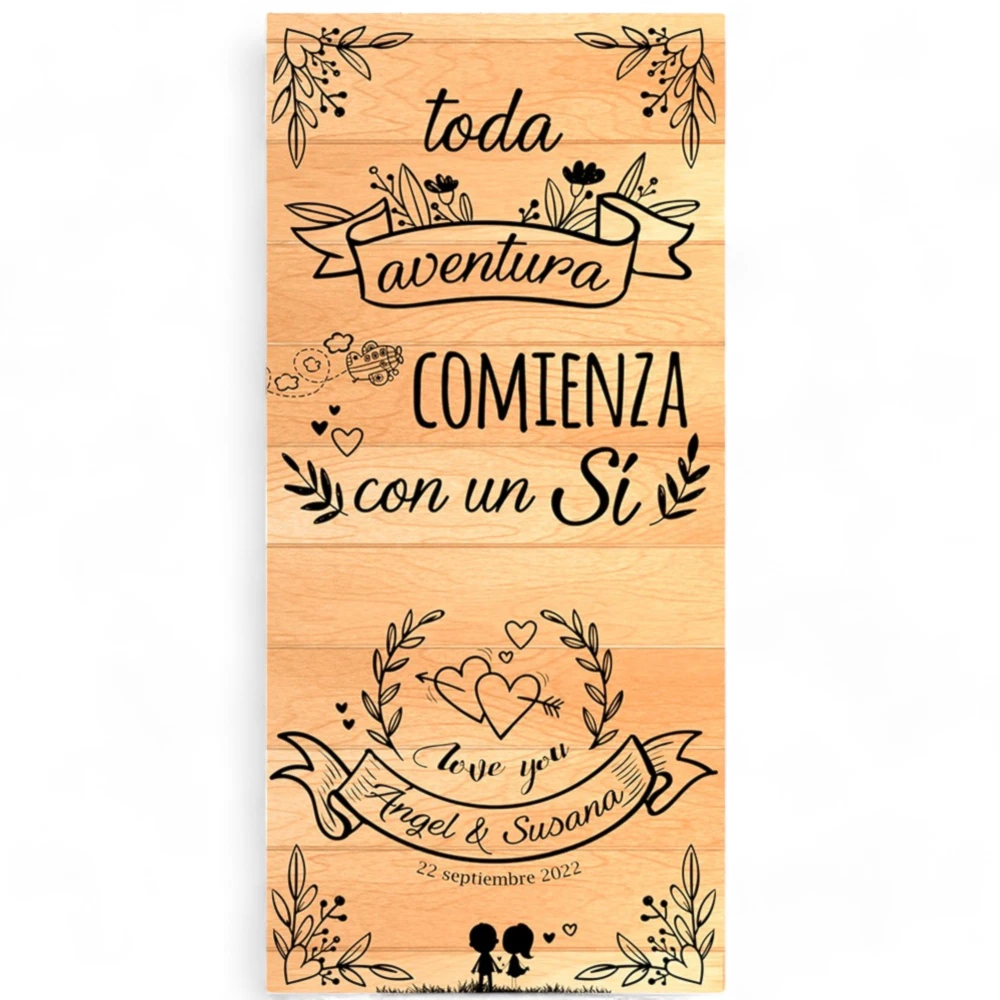 Cartel Boda Aventura
