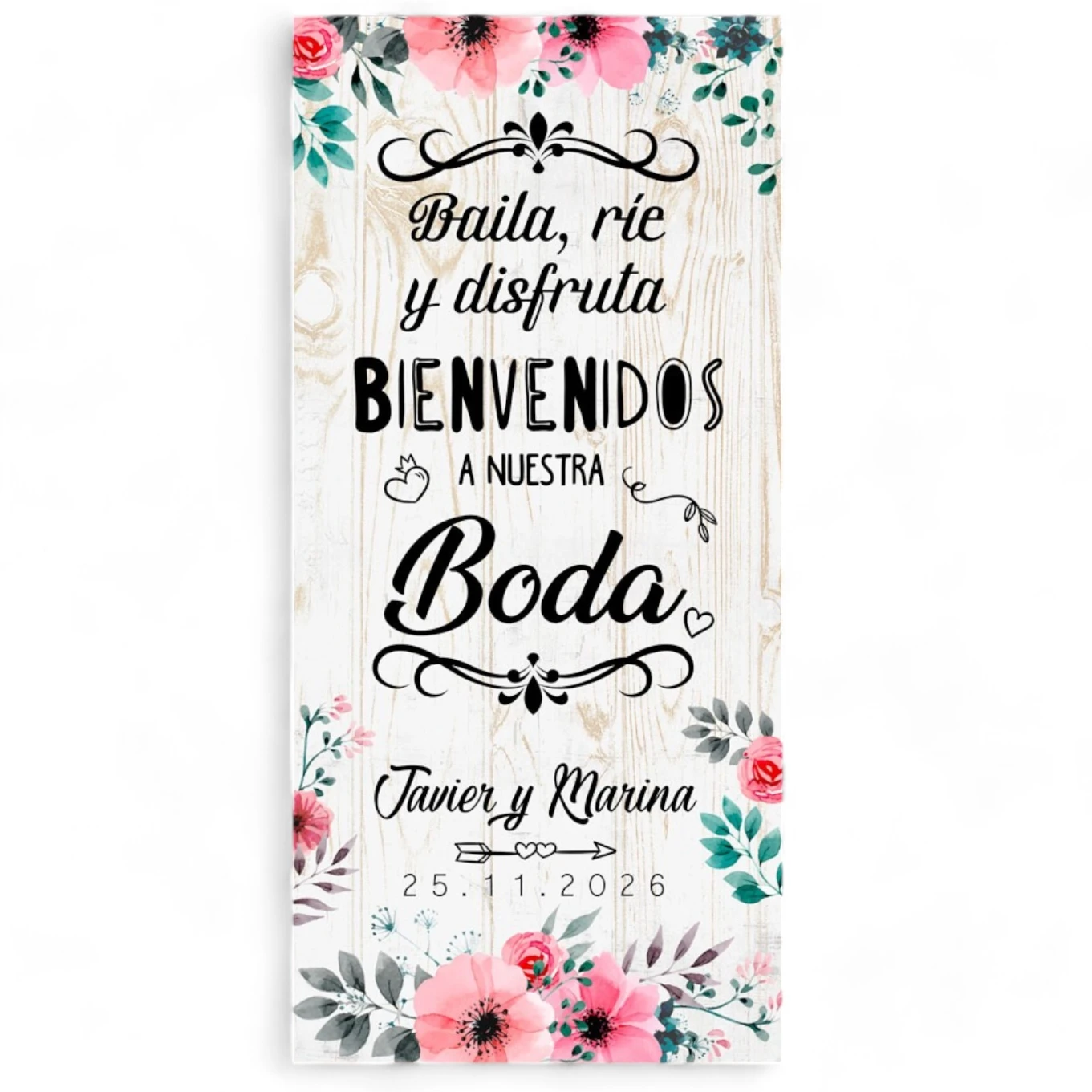 Cartel boda Baila Flowers
