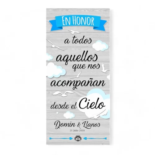 Cartel boda Cielo