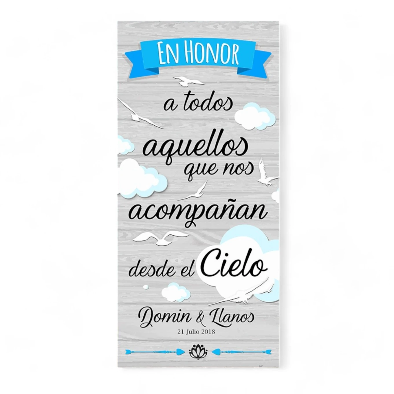 Cartel boda Cielo