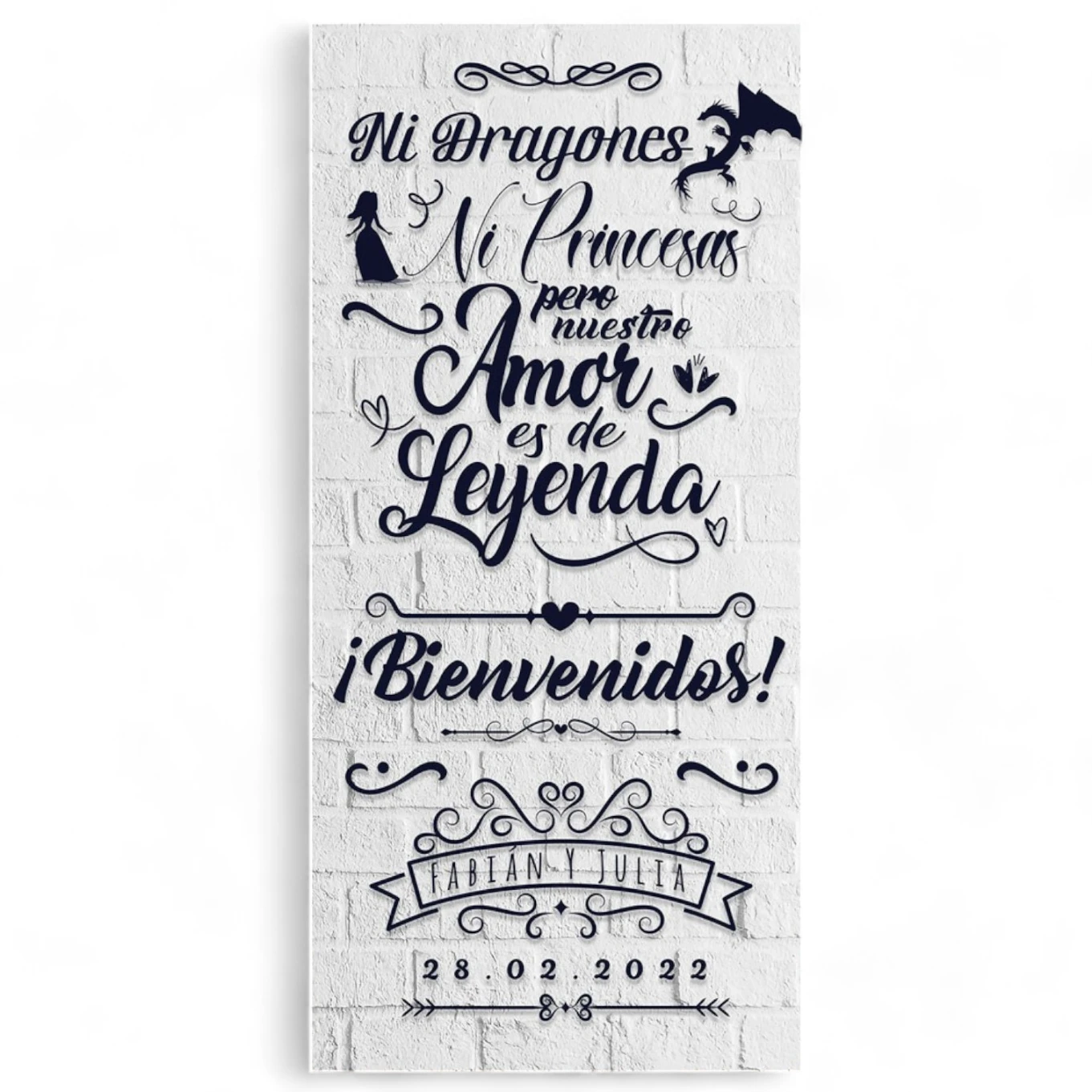 Cartel boda Dragones y Princesas