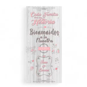 Cartel boda Historia White