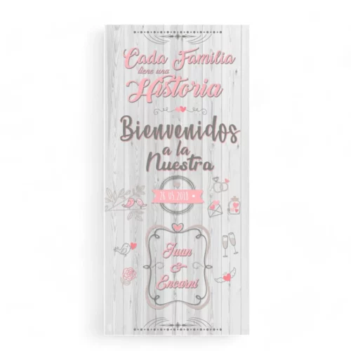Cartel boda Historia White