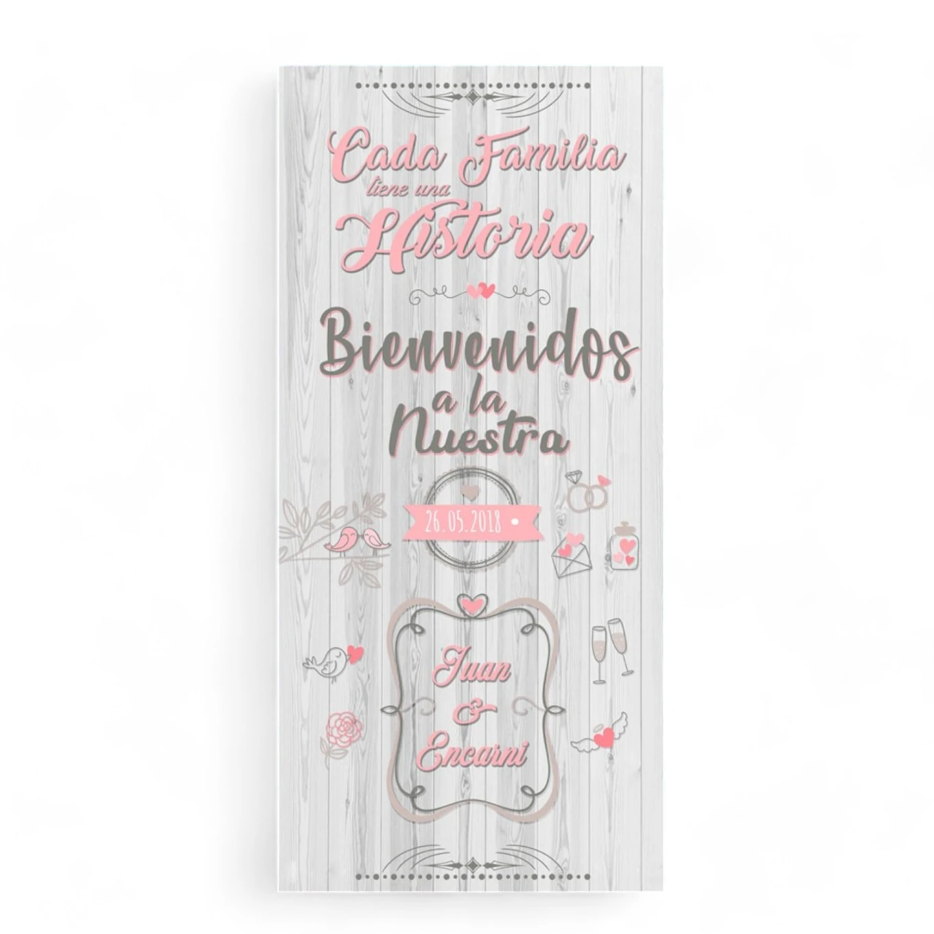 Cartel boda Historia White