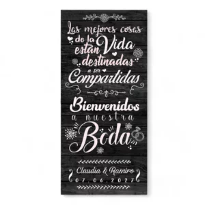 Cartel boda Las mejores cosas