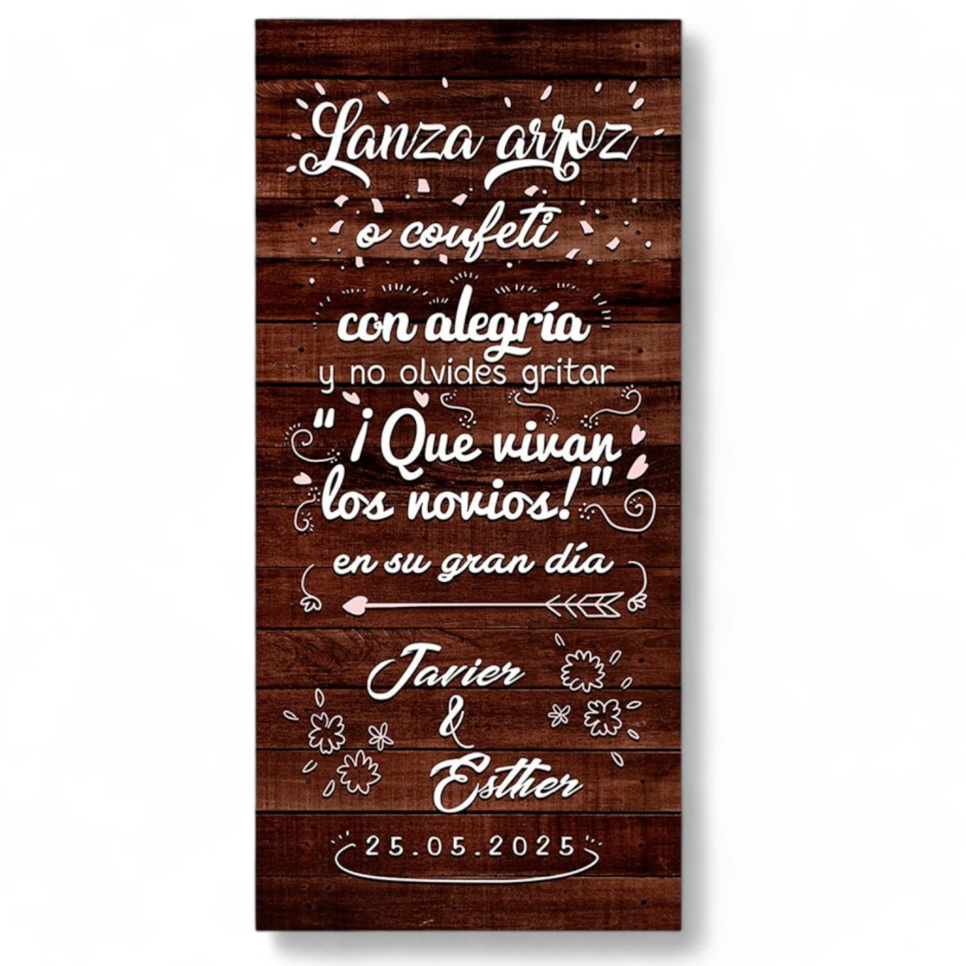 Cartel boda Novios