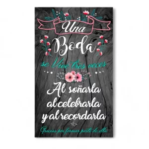 Cartel Boda Se Vive 3 Veces