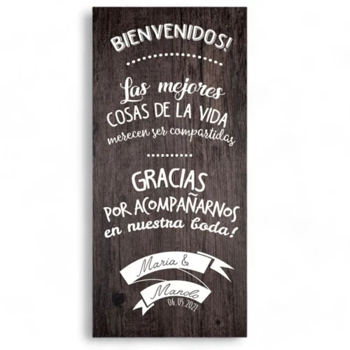 Cartel boda Share