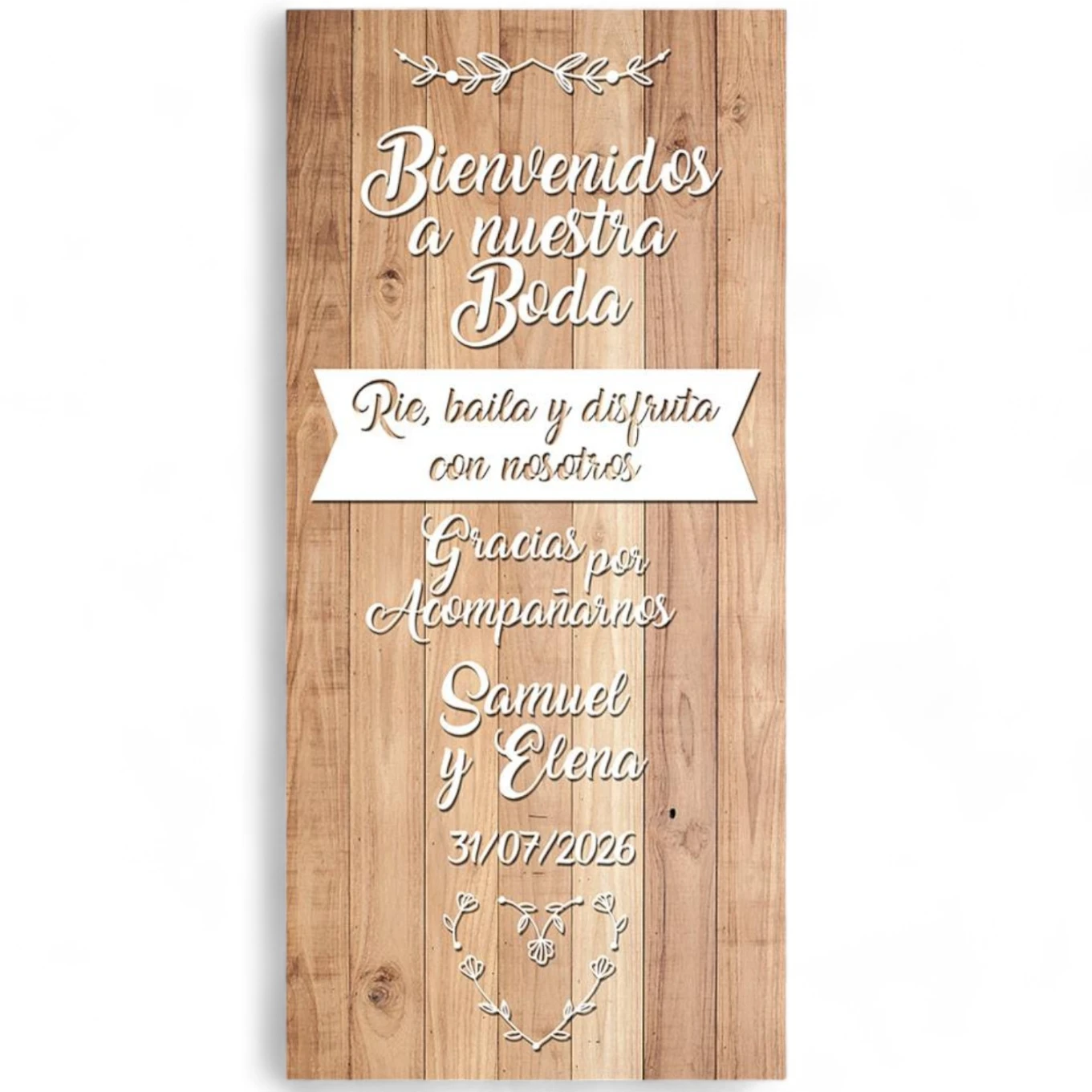 Cartel boda Simple Welcome