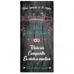 Cartel boda Sonrisa Bienvenida